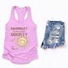 S.W.Smiley Sunshine Society - Women's Graphic Racerback Tank Top - 2 of 3