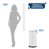 Round Trash Can 30L, Modern Garbage Can with Soft Close Lid and Foot Pedal, Compact Wastebasket with Removable Inner Bucket for Living Room - 2 of 4