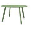 DOMETOUR 27.5 Inch Round Coffee Table Patio Side Table, Weather Resistant Outdoor Large Side Table - 2 of 4