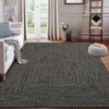 Area Rugs for Living Room Soft Faux Wool Modern Braided Print Rug Washable Rug Low Pile Non-Slip Carpet - 2 of 4