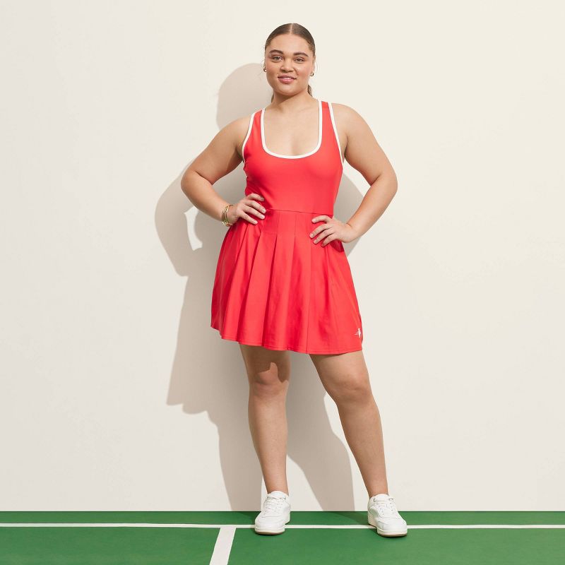 Prince Pickleball Women's Cross-Back Pleated Dress - Red, 3 of 10