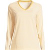 Lands' End Women's Relaxed Supima Cotton Long Sleeve V-Neck T-Shirt - 3 of 3