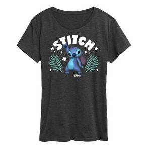 Women's - Lilo and Stitch - Mixed Dimension Stitch Short Sleeve Graphic T-Shirt - 1 of 4