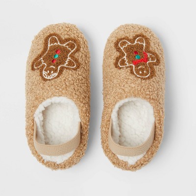 Toddler Gingerbread Scuff Slippers - Wondershop™ Camel