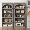 5-Shelf Arched Bookcase, 68.7" Tall Farmhouse Bookshelf with Curved Design, Wooden Storage Rack - 4 of 4