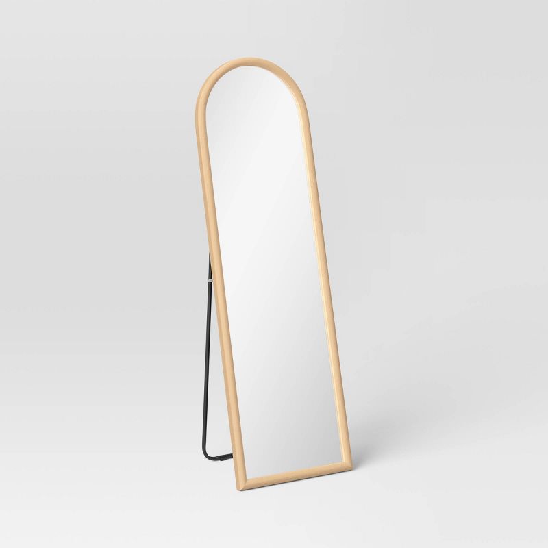 20&#34; x 65&#34; Arch Floor Mirror Natural - Threshold&#8482;, 1 of 6