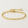 Hollywood Sensation Elegant Paperclip Link Bracelet 6 Inches Gold - 4 of 4