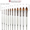Borciani e Bonazzi UNICO Fiamatto Synthetic Series 822 Paint Brush, Cat's Tongue Size 12 - For Acrylic and Watercolor Painting - Ergonomic Handle, - 2 of 4