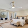 52"Smart Ceiling Fans With Dimmable Led Light 3 Solid Wood Blades Reversible Dc Motor White By Remote Or App And Voice Control-The Pop Home - 2 of 4