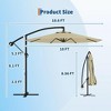 10FT Patio Cantilever Umbrella with Cross Base, Outdoor Umbrellas with Infinite Tilt and Crank Lift, Fade Resistant Canopy for Patio Backyard Pool - 2 of 4