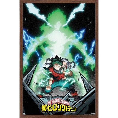 Trends International My Hero Academia: Season 6 - Teaser Key Art Framed  Wall Poster Prints Mahogany Framed Version 22.375 X 34 : Target