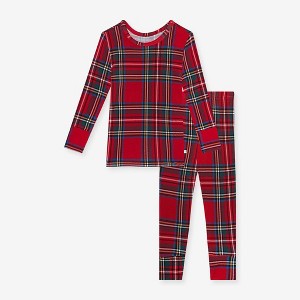 Kids Red Tartan Plaid Classic Pajama Set - Posh Peanut - 1 of 4