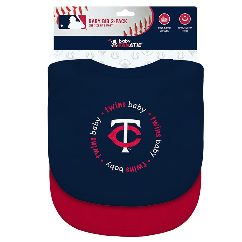 BabyFanatic Officially Licensed Unisex Baby Bibs 2 Pack - MLB Minnesota Twins, 3 of 6