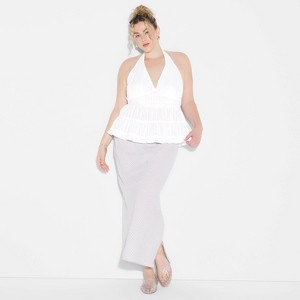Women's Tiered Halter Babydoll Top - Wild Fable™ - 1 of 3