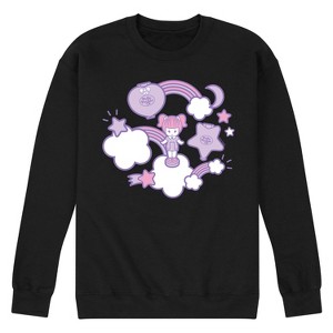 Men's - Polly Pocket - Polly Pocket Sticker Collage Graphic Fleece Sweatshirt - 1 of 4