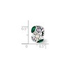 Black Bow Jewelry Sterling Silver with Crystals Purple & Green Flower Bead Charm - 2 of 3