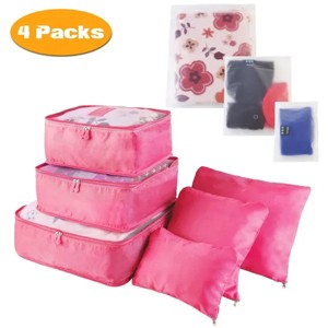 Racxily 9Pcs/Set Clothes Storage Bags Water-Resistant Travel Luggage Organizer Clothing Packing Cubes for Blouse Hosiery Stocking - 1 of 4