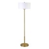Hudson and Canal 61" Metal Floor Lamp with Fabric Shade Brushed Brass: Contemporary Design, Living Room Elegance, UL Listed - 2 of 4