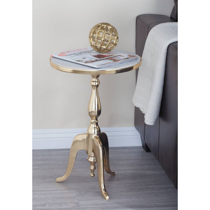 Traditional Marble Accent Table Gray - Olivia &#38; May, 3 of 6