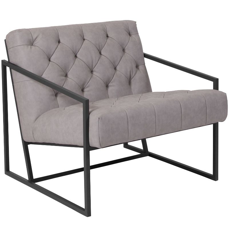 Merrick Lane Modern Lounge Chair With Tufted Seating And Metal Frame, 1 of 14