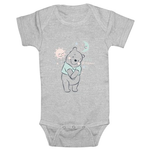 Infant's Disney Winnie The Pooh Little Dreamer Onesie - Athletic Heather -  6 Months : Target