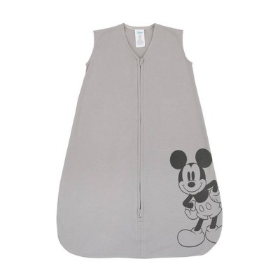 Disney Mickey Mouse 100% Cotton Knit Wearable Blanket - Gray/Black 6-12M