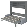 TIRAMISUBEST Queen Size Murphy Bed Wall Bed with Sofa, Space Saving Foldable Murphy Cabinet Bed with Top Cabinets for Bedroom Guestroom - 4 of 4