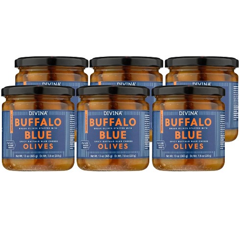 Divina Buffalo Blue Cheese Stuffed Olives - Case of 6/13 oz