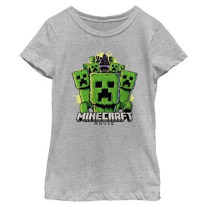 Girl's A Minecraft Movie Creepers Team T-Shirt - 1 of 4