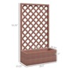 AZL1 Life Concept Planter Raised Garden Bed with Trellis Wood Plastic Composite Self Draining Freestanding for Patio, Brown, 55.3"*31.9"*3.3" - 3 of 4
