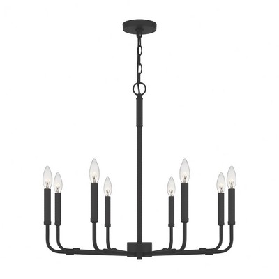 Quoizel Lighting Abner 8 - Light Chandelier in  Matte Black