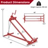 Costway Lawn Mower Lift Jack with Adjustable Height Angle Manual Handle Powder-coated Metal Red - 3 of 4