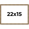 PosterPalooza | Textured Gold Picture Frame - UV Acrylic, Backing Board, Hanging Hardware Included - 3 of 4