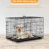 FDW Dog Crates for Large Dogs Folding Mental Wire Crates Dog Kennels Pet Dog Cage Crate with Double-Door Removable Tray and Handle - 4 of 4