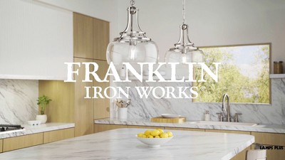 Charleston 18" Brushed Nickel LED Pendant Light with Clear Glass Shade