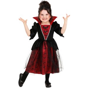 HalloweenCostumes.com Midnight Vampira Girl's Costume | Kid's Vampire Costumes - 1 of 4