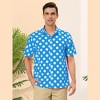 Lars Amadeus Men's Summer Polka Dots Button Down Short Sleeves Hawaiian Shirts - 2 of 4