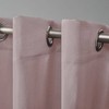 Set of 2 Delano Indoor/Outdoor Heavy Textured Grommet Top Light Filtering Window Curtain Panels - Exclusive Home - 4 of 4