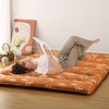 Floral Floor Mattress Japanese Style Floral Print Futon Mattress, Portable Floor Bed Mattress Roll Up Mattress for Camping RV Travel Guest Room - 3 of 4