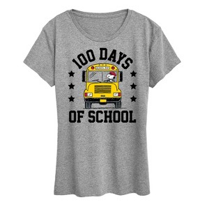 Women's - Peanuts - Snoopy One Hundred Days Of School Short Sleeve Graphic T-Shirt - 1 of 4