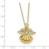 Black Bow Jewelry Gold Tone Plated Sterling Silver & CZ Angel of Remembrance Necklace - 2 of 4