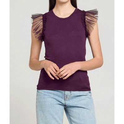 Women's Tulle Ruffle Shell - GOLDIE