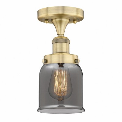 Bell - 1 Light Semi-Flush Mount In Industrial Style-8.25 Inches Tall and 6.5 Inches Wide