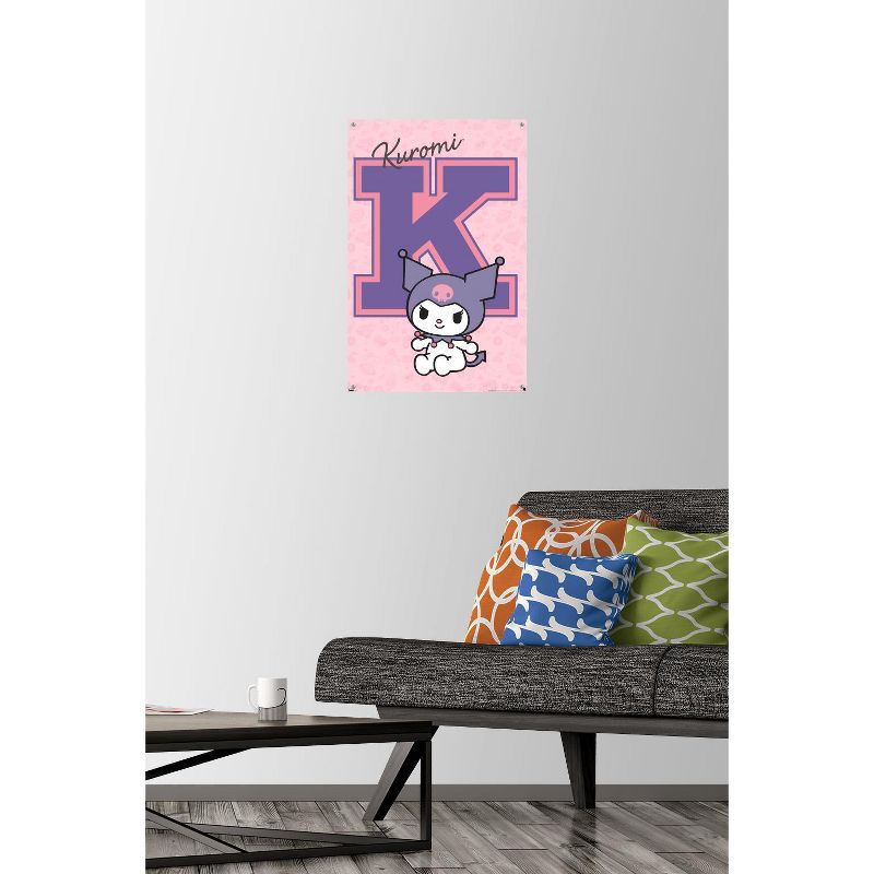 Trends International Hello Kitty and Friends: 24 College Letter - Kuromi Unframed Wall Poster Prints, 2 of 7