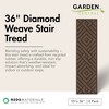 Garden Central 4 Pack 10 x 36" Diamond Weave Stair Tread Decorative Stepping Panels, Brown - Outdoor Yard Decoration Kit for Gardening and Landscaping - 2 of 4