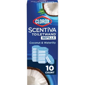 Scentiva Coconut and Waterlily Toilet Wand Pad Cleaner Refills - 10ct - 1 of 4