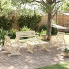 vidaXL Fir Wood Patio Lounge Set - 4PC Outdoor Garden Furniture with Ergonomic Seating, Comfortable Armrests, and Rectangular Coffee Table - 3 of 4