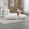Airsurfer Fluffy Bean Bag Chair for Adults, Super Soft Lazy Sofa with Memory Foam and Ottoman, Comfy Modern Seating for Living Room - 3 of 4