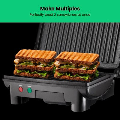 Chefman Stainless Steel 2-Slice Electric Panini Press Grill