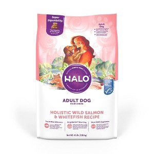 Halo, Purely for Pets Holistic Wild Salmon and White Fish Recipe Adult Dry Dog Food - 1 of 2